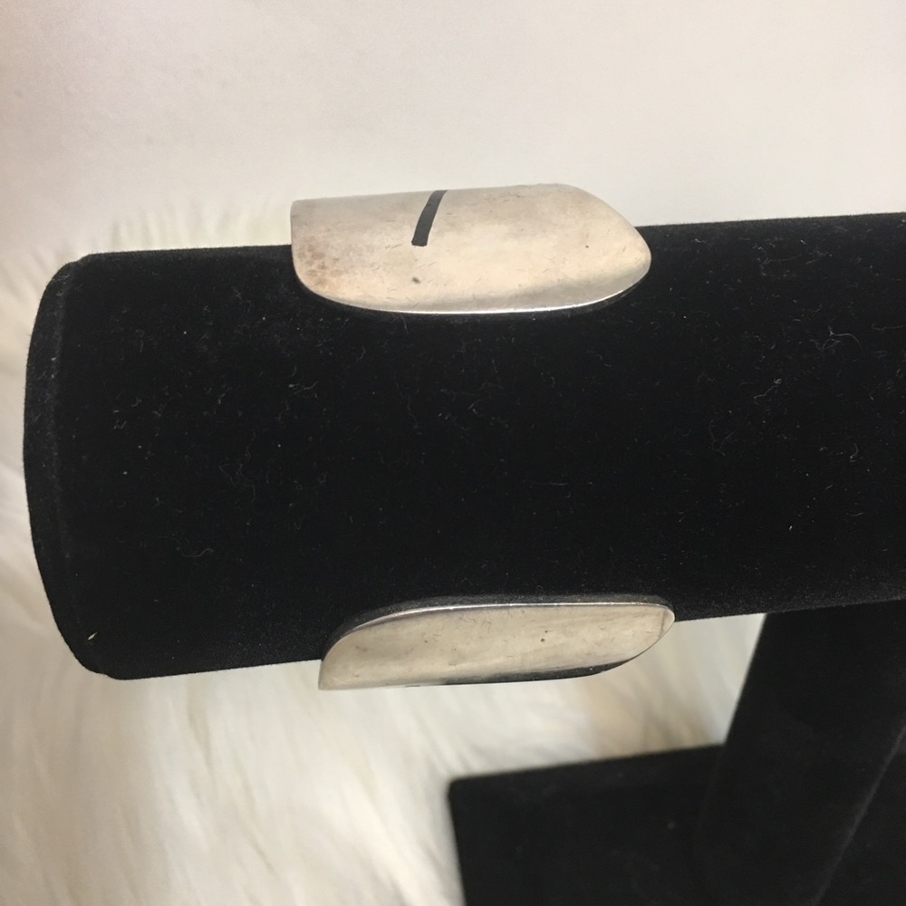 Sterling Silver Solid Wide Cuff Bracelet - image 6